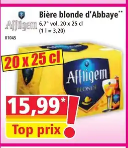 Norma AFFLIGEM Bière blonde d'Abbaye offre