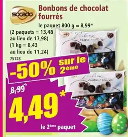 Norma SOCADO Bonbons de chocolat fourrés offre