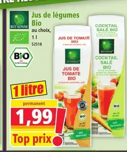 Norma BIO SONNE Jus de légumes Bio offre