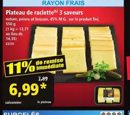 Norma Plateau de raclette 3 saveurs offre