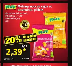 Norma PFIFF Mélange noix de cajou et cacahuètes grillées offre