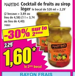 Norma MARTINS Cocktail de fruits au sirop léger offre
