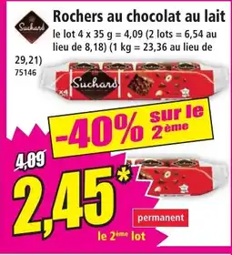 Norma SUCHARD Rochers au chocolat au lait offre