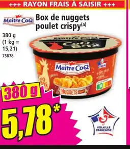Norma MAITRE COQ Box de nuggets poulet crispy offre