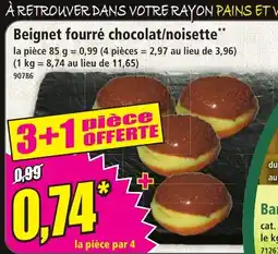 Norma Beignet fourré chocolat/noisette offre