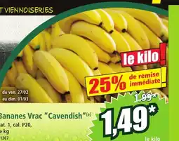 Norma Bananes Vrac Cavendish offre
