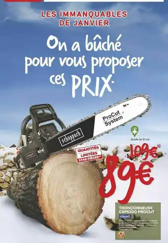Bricomarché Tronconneuse Csp5300 Procut offre