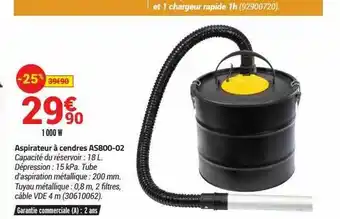 Bricorama Aspirateur à Cendres As800-02 offre