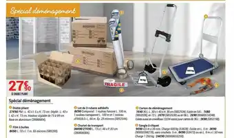 Bricorama Spécial Déménagement : Diable Pliant, Film à Bulles, Lot De 3 Rubans Adhésifs, Chariot De Transport, Carton De Déménagement, offre