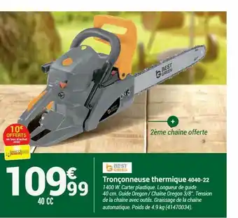 Bricorama Tronçonneuse Thermique 4040-22 offre