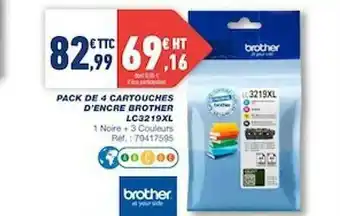 Pack De 4 Cartouches D'encre Brother Lc3219xl