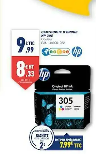 Bureau Vallée Cartouche D'encre Hp 305 Hp offre