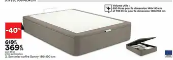 BUT Sommier Coffre Sonny 140x190 Cm offre