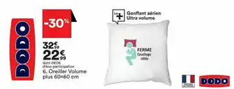 BUT Oreiller Volume Plus 60x60 Cm Dodo offre