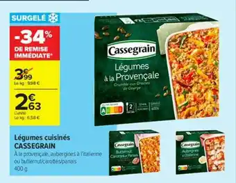 Carrefour Contact Légumes Cuisinés Cassegrain offre