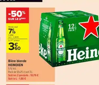 Bière Blonde Heineken