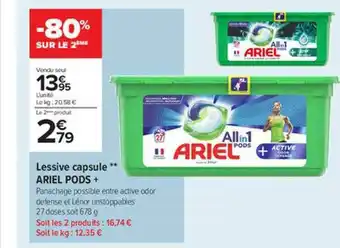 Carrefour Contact Lessive Capsules ** Airel Pods+ offre