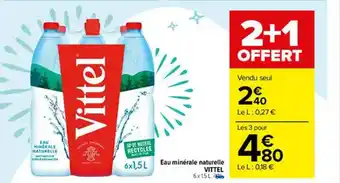 Carrefour Market Eau Minérale Naturelle Vittel offre