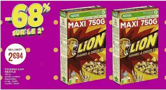 Casino Supermarchés Céréales Lion Nestlé offre