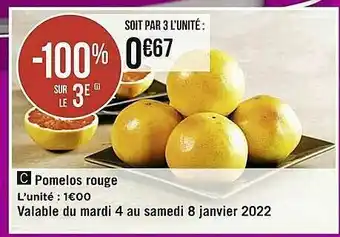 Casino Supermarchés Pomelos Rouge offre