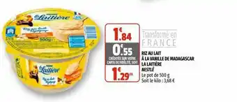 Riz Au Lait à La Vanille De Madagascar La Laitière Nestlé