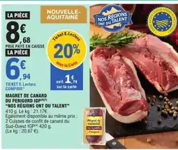 E.Leclerc Magret de canard du Périgord IGP offre