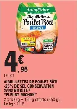 E.Leclerc Aiguillettes de Poulet Rôti offre