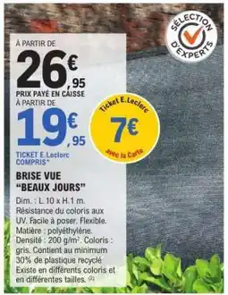 E.Leclerc Brise Vue 'Beaux Jours' offre