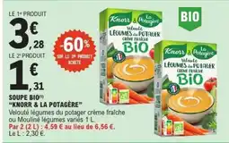 E.Leclerc Knorr & La Potagère Velouté Légumes du Potager Crème Fraîche Bio offre