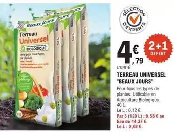 TERREAU UNIVERSEL 'BEAUX JOURS'