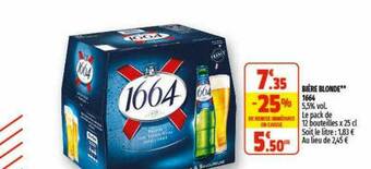 Coccinelle Express Bière Blonde** 1664 offre