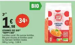 E.Leclerc LÉGUMES SEC BIO 'HAPPY BIO' offre