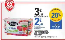 E.Leclerc Yaourts Brassés aux Fruits Mixés 'Délisse' offre