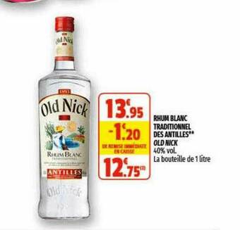Coccinelle Express Rhum Blanc Traditionnel Des Antilles** Old Nick offre