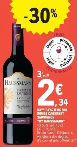 E.Leclerc BY HAUSSMANN Cabernet Sauvignon offre