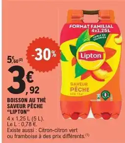 E.Leclerc Boisson au thé saveur pêche 'Lipton' offre