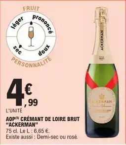 E.Leclerc AOP Crémant de Loire Brut Ackerman offre