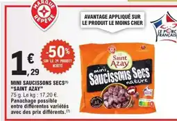 E.Leclerc MINI SAUCISSONS SECS 'SAINT AZAY' offre