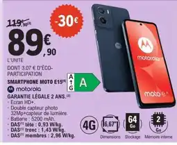 E.Leclerc SMARTPHONE MOTO E15 offre