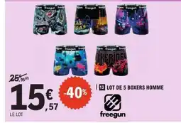 E.Leclerc Lot de 5 Boxers Homme offre