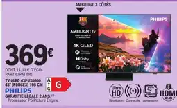 E.Leclerc PHILIPS TV QLED 43PUS8600 offre
