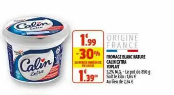 Coccinelle Express Fromage Blanc Nature Calin Extra Yoplait offre