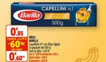 Coccinelle Express Pâtes Barilla offre