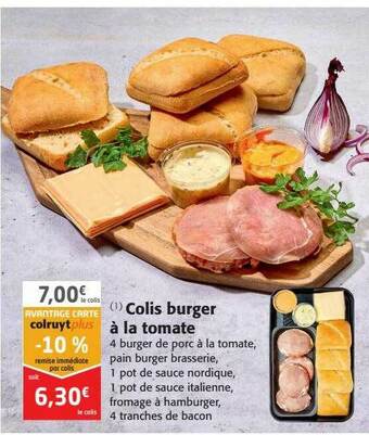 Colruyt Colis Burger à La Tomate offre