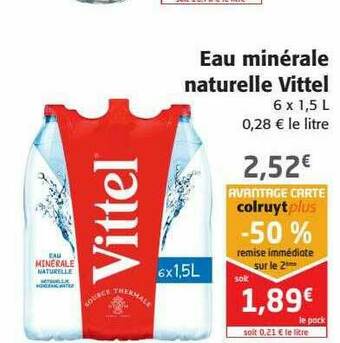 Colruyt Eau Minérale Naturelle Vittel offre