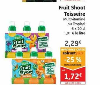 Colruyt Fruit Shoot Teisseire offre