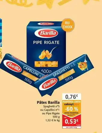 Colruyt Pâtes Barilla offre