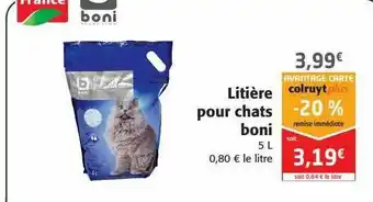 Colruyt Litière Pour Chats Boni offre