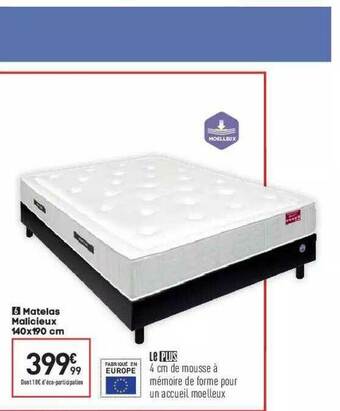 Conforama Matelas Malicieux 140 X 190 Cm offre