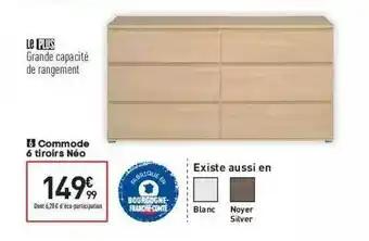 Conforama Commode 6 Tiroirs Néo offre